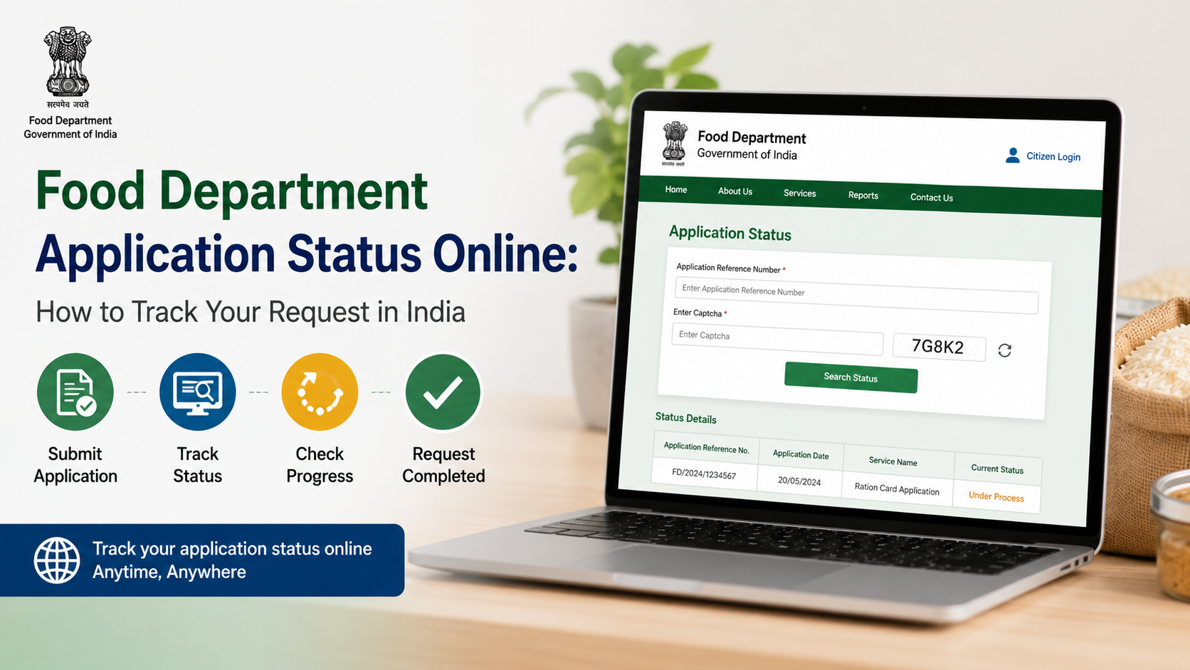 Food Department Application Status Online: How to Track Your Request in India