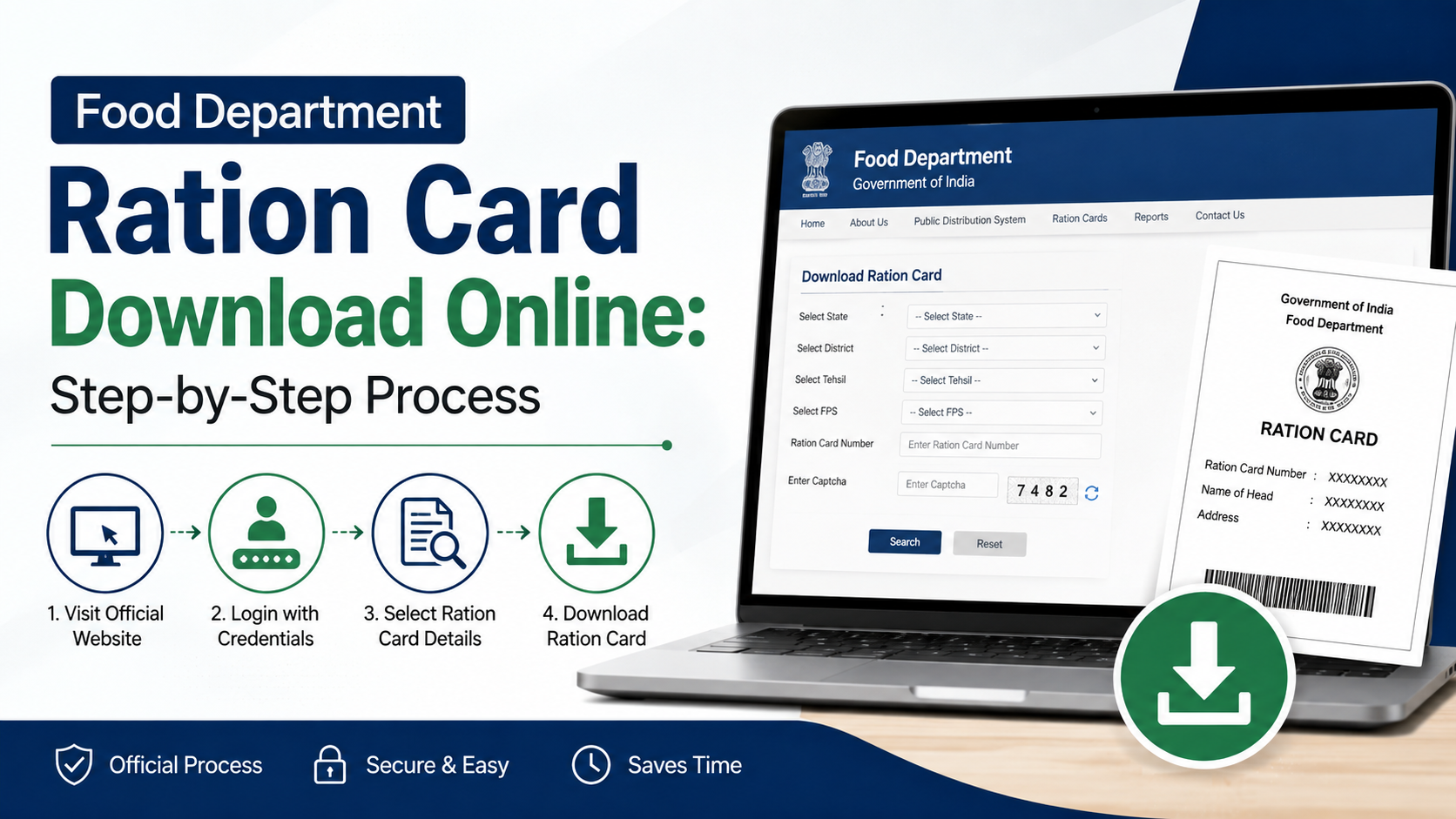 Food Department Ration Card Download Online: Step-by-Step Process