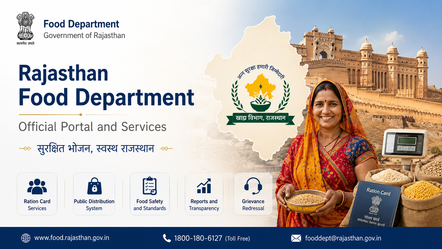 Rajasthan Food Department Website: Official Portal and Services