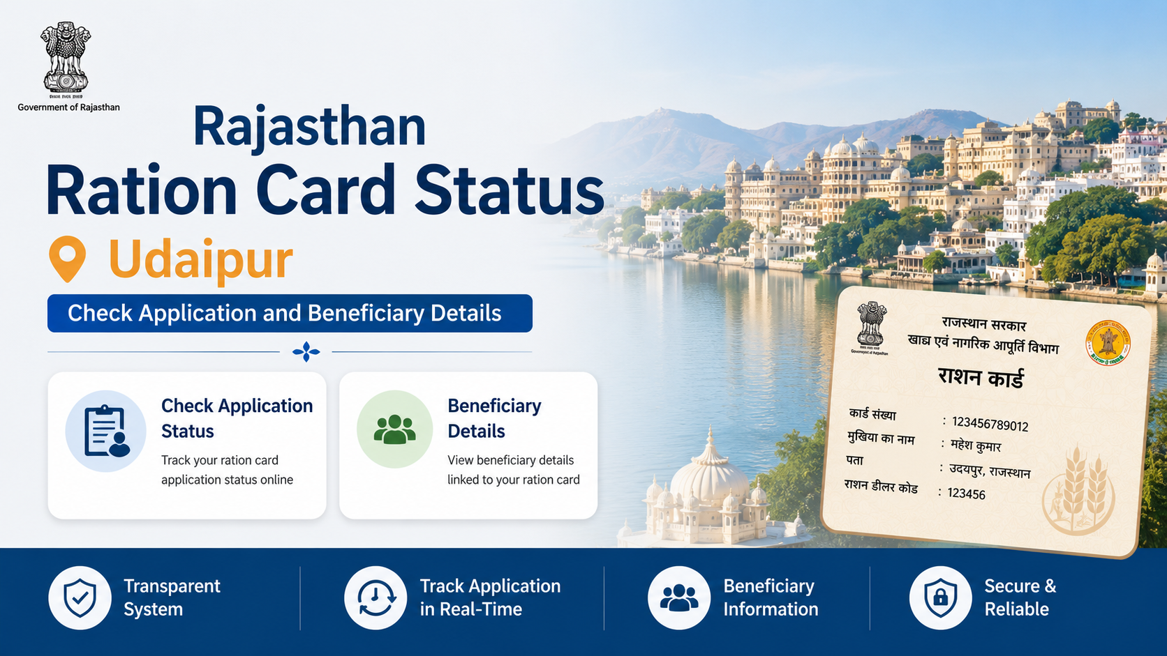 Rajasthan Ration Card Status Udaipur: Check Application and Beneficiary Details
