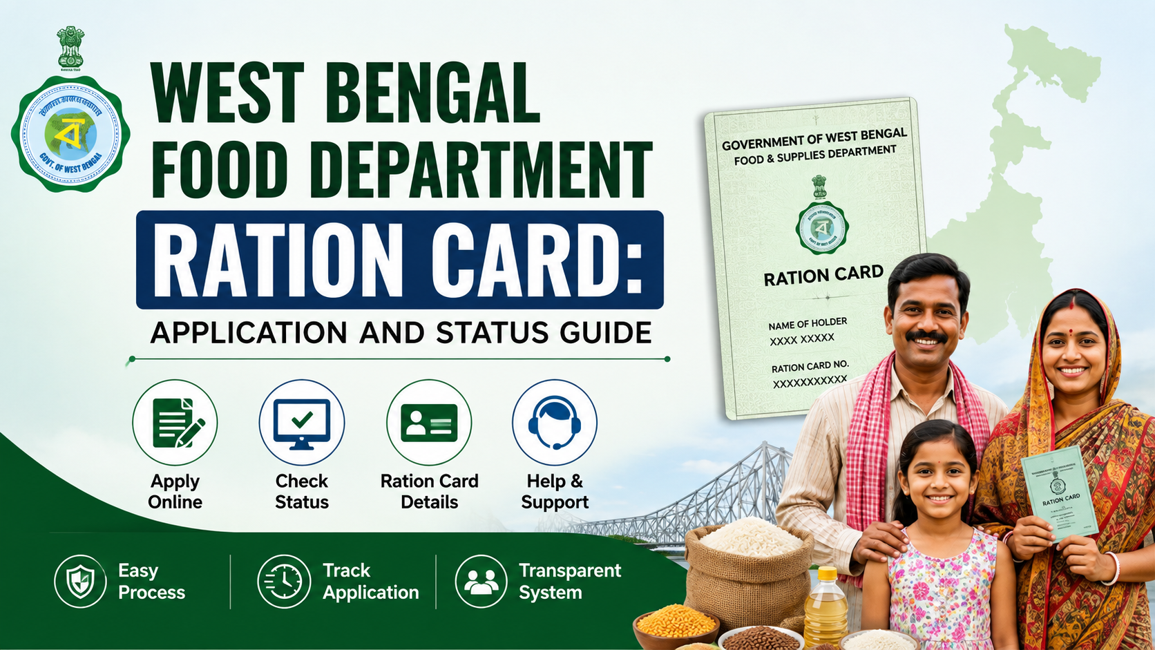 West Bengal Food Department Ration Card: Application and Status Guide