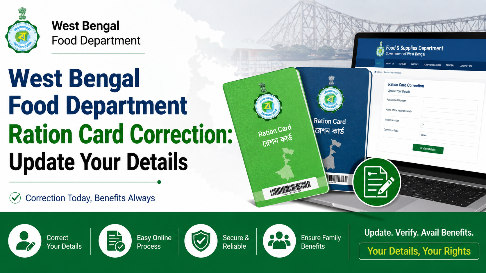 West Bengal Food Department Ration Card Correction: Update Your Details